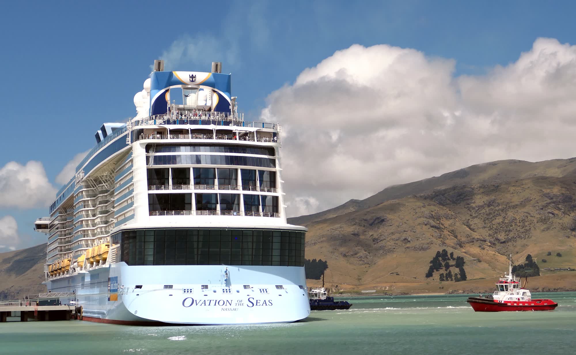 Cruise liner in port